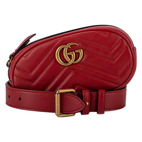 gucci fanny pack red leather|Gucci fanny pouch.